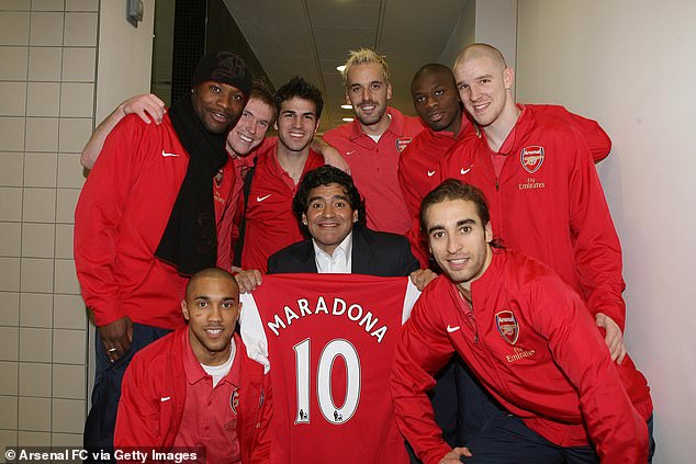 Senderos was part of an Arsenal team on the rise, alongside Cesc Fabregas (third left, back row) and Mathieu Flamini (bottom right)