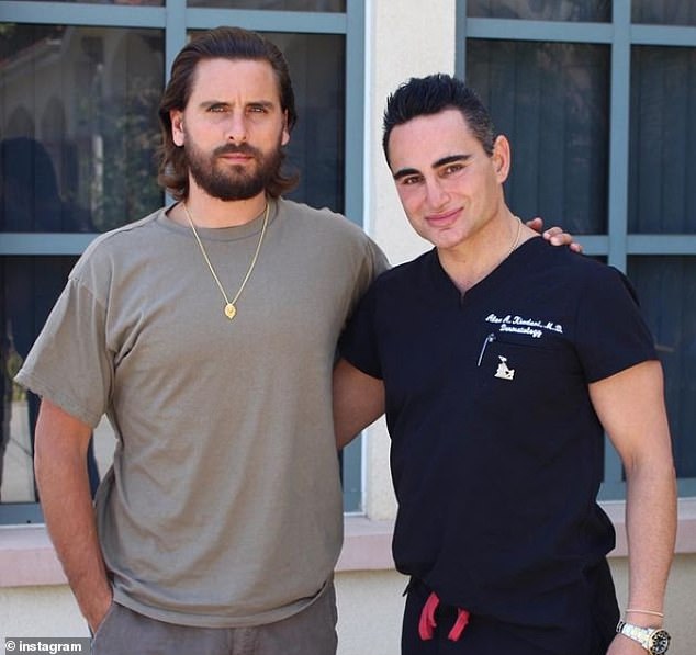 Khadavi's celebrity clients include reality star Scott Disick (left).  According to his Instagram, he has 94,000 followers.