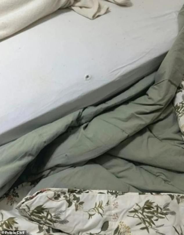 Some of the bullets fired by the mayor pierced a mattress and a duvet