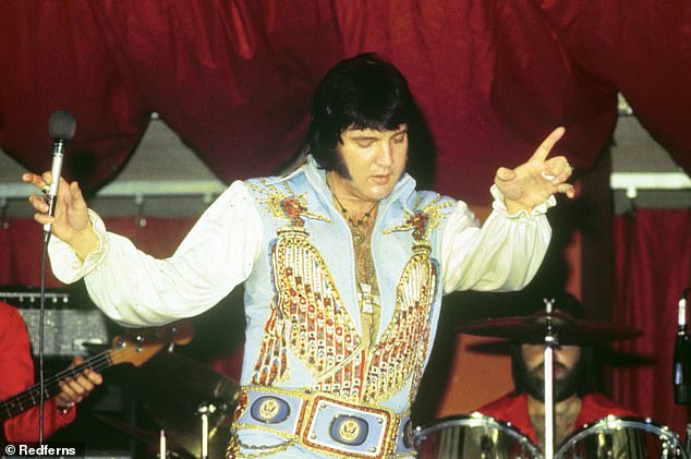 The 'Jailhouse Rock' singer is said to have rocked it at 30 concerts, pictured in 1976