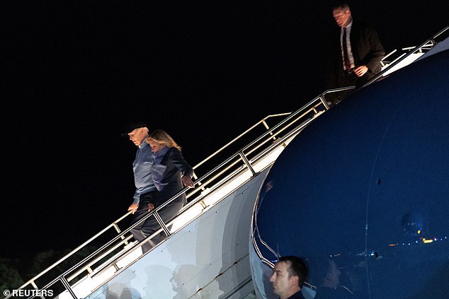 President Joe Biden (left) and first lady Jill Biden (right) arrived in Nantucket on Tuesday evening for their Thanksgiving holiday, where they will also celebrate the president's 81st birthday with six of seven grandchildren