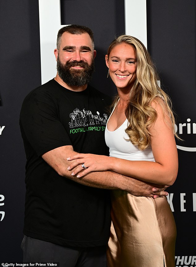 The mother of three has been married to Philadelphia Eagles center Jason since 2018