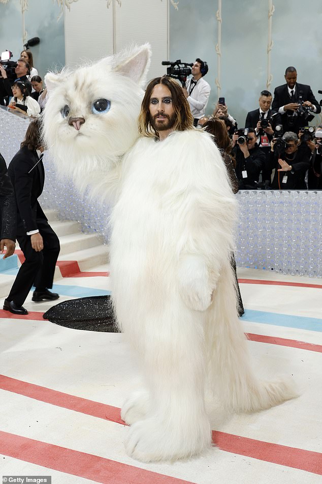 Cringe: North destroyed Jared Leto's entire costume as Karl Lagerfeld's cat Choupette as 'cringe'