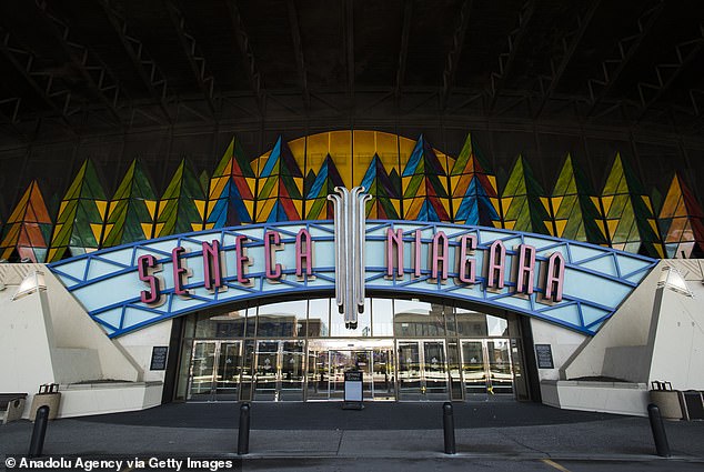 The man and woman were at the Seneca Niagara casino for a few minutes before driving to the border, where they crashed