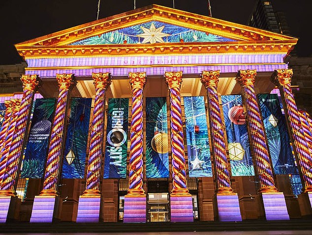 City Hall and the State Library will also be illuminated with exciting festive projections brightening up the sandstone building in honor of the holidays