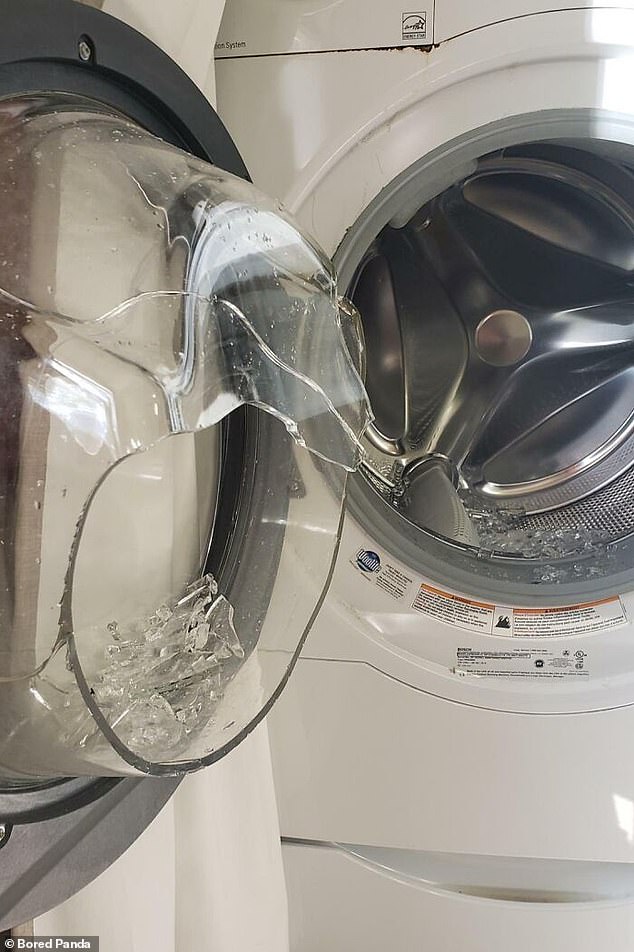 Someone must have been shocked when the washing machine decided to not just break, but break