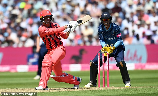 Lancashire (left) and Yorkshire meet in the T20 Blast at Emirates Old Trafford on July 12