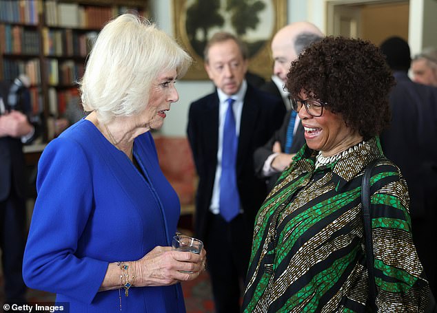 The Queen shared a joke with a guest at the Booker Prize Foundation reception today