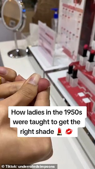 Then compare your finger to lipstick colors and look for the right match