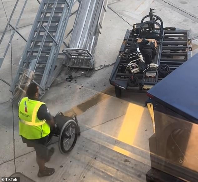 American Airlines released a statement defending the airline: 'We recognize the importance of supporting the independence of customers with disabilities by ensuring the proper care of mobility aids while traveling with us'