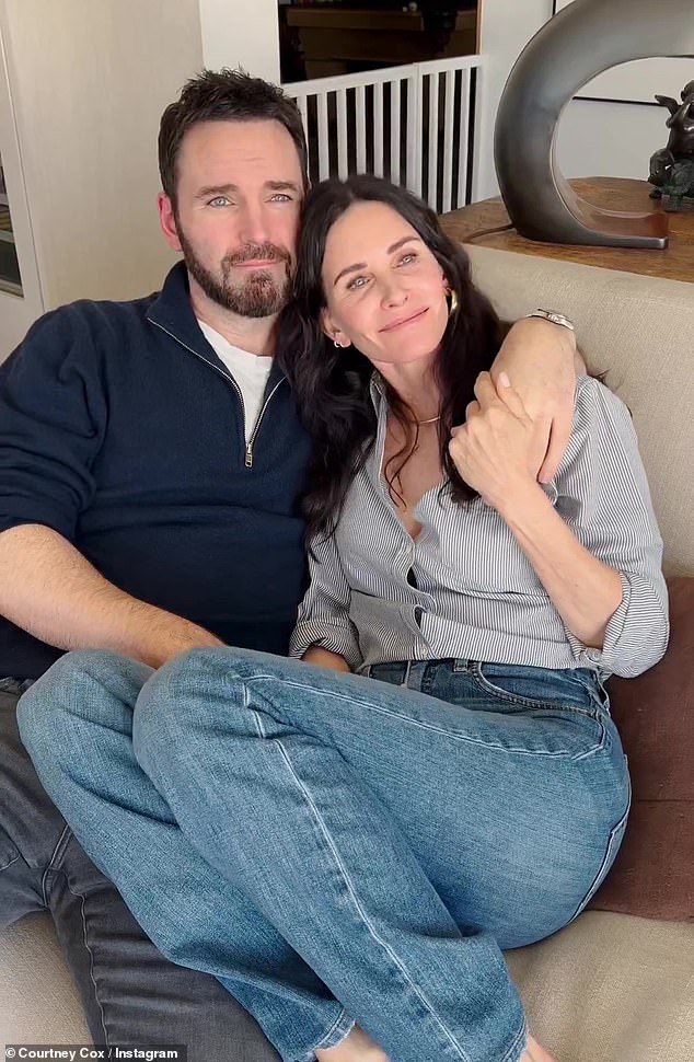 Lots to be thankful for: Ed and Courteney, 59, have been friends for more than 10 years and the songwriter even introduced the Friends star to her partner Johnny McDaid, who is in the band Snow Patrol