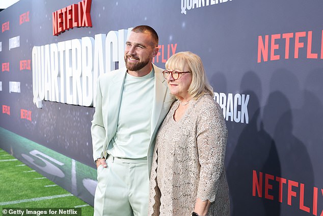 NFL Mom!  Donna's two sons both play in the NFL — Travis is a tight end for the Kansas City Chiefs, while Jason Kelce, 36, plays for the Philadelphia Eagles