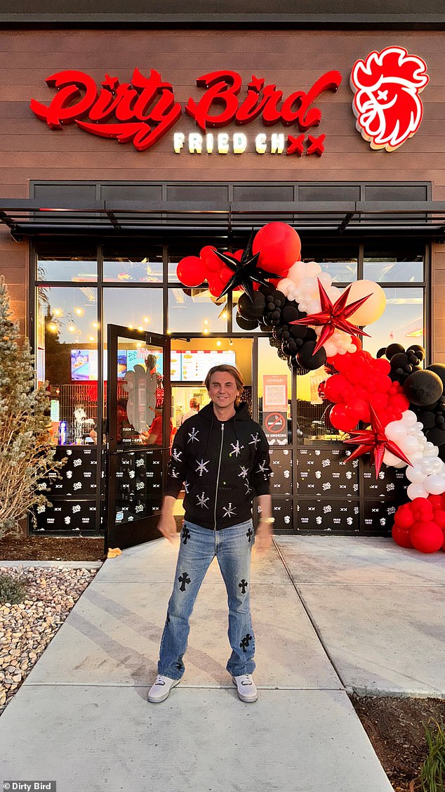 BOSS!  Here he is seen in front of one of his chicken shops in Utah