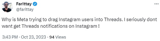 'I don't want Threads notifications on Instagram!: Users took to Twitter to share their frustration