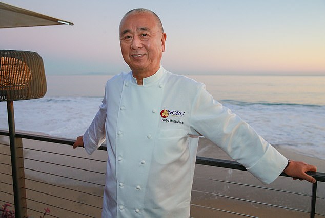 Chef Nobu Matsuhisa, who the restaurant chain is named after at the Malibu location