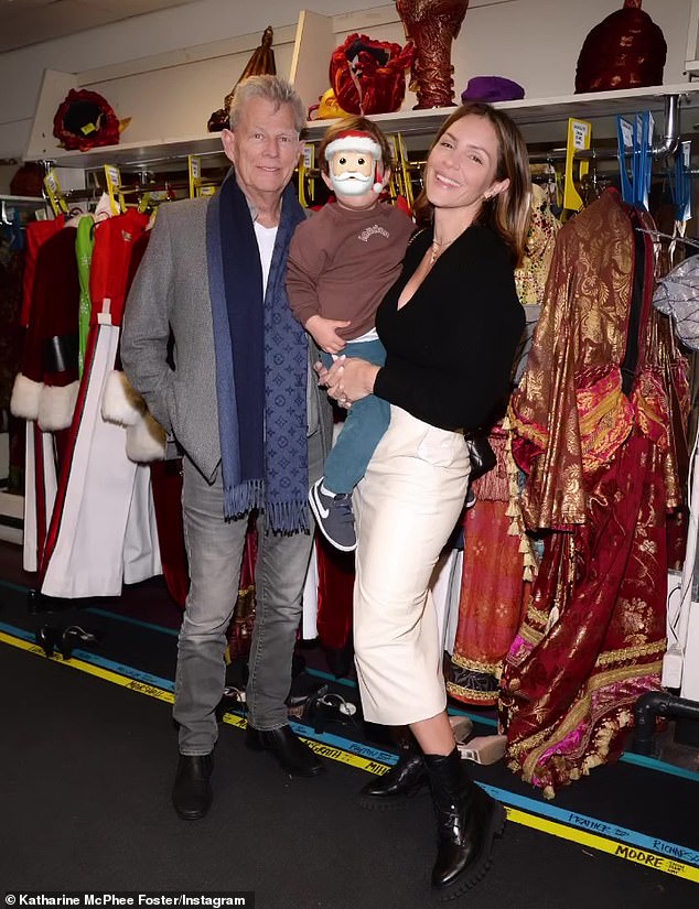 “My favorite holiday tradition!”  On Wednesday night, David and McPhee brought their two-year-old son Rennie David to The Rockettes' Christmas Spectacular at Radio City Music Hall for the first time.