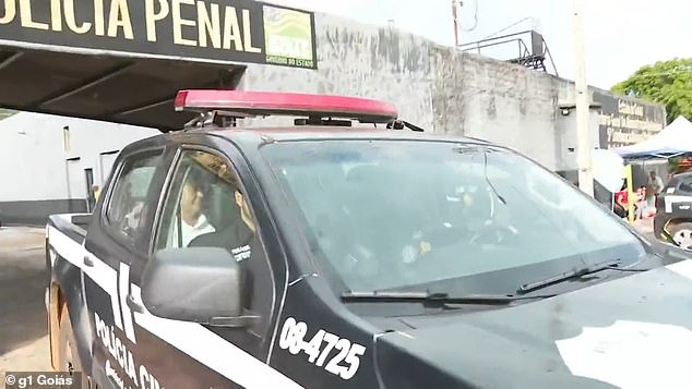 Mayor Naçoitan Leite arrives at a prison in Iporá, Brazil, where he will stay while his legal trial plays out