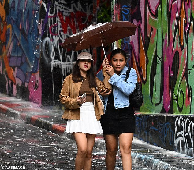 It will also be a wet weekend in Adelaide and Melbourne (photo)