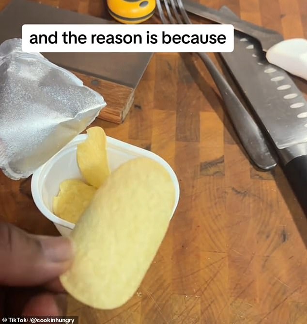 The Pringle lover said that you should actually eat them with the convex part towards your tongue for optimal taste