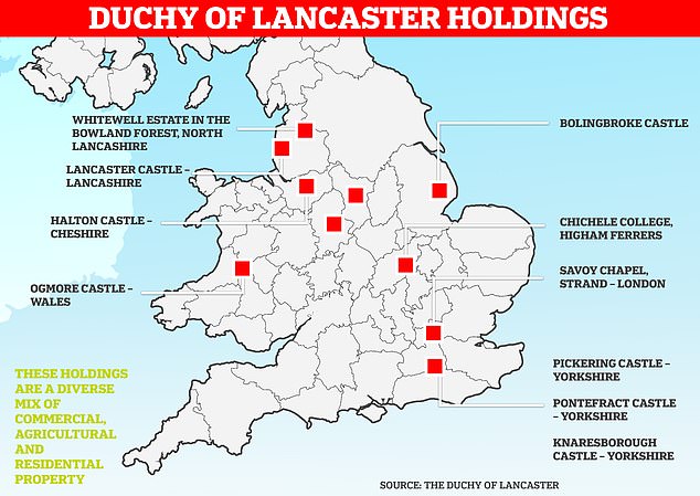 A Guardian analysis shows that the 2020 policy gave the Duchy a license to spend bona vacantia on as much as half of its vast real estate portfolio