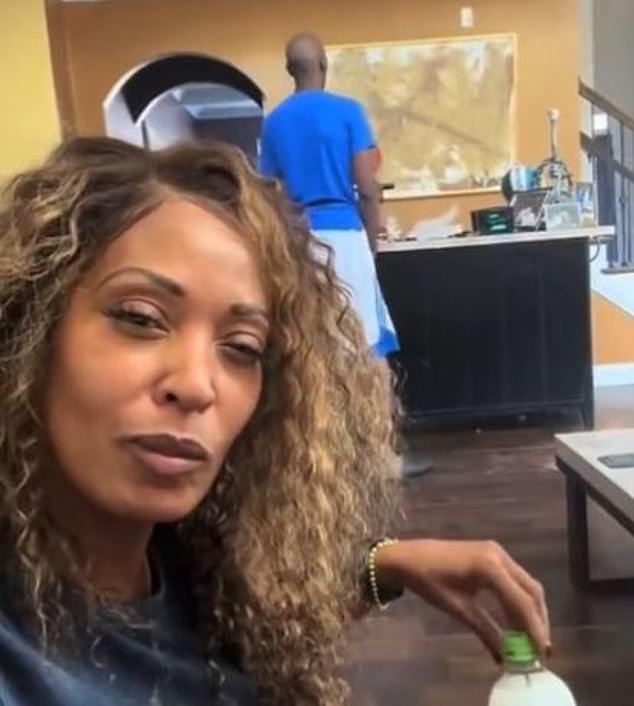 The former NBA star was filmed by wife Kisha Chavis when she told him she had an OnlyFans