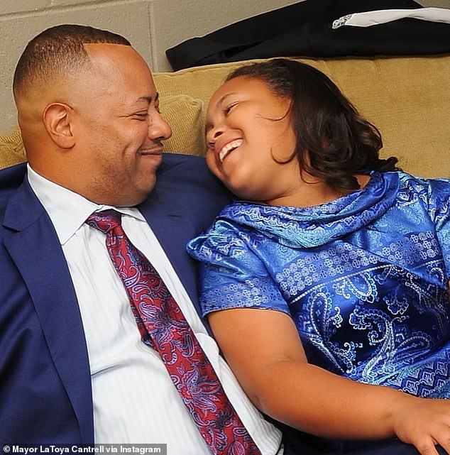 “As the mother of a young child for whom I live, I am going to protect myself by all reasonable means to ensure that I am there to see her grow into the strong woman I am raising her to be,” Cantrell said.  : The mayor's daughter and her late husband)