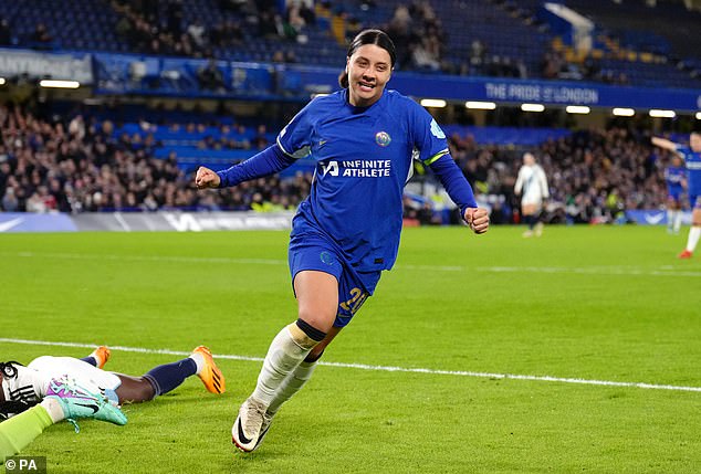 Kerr, 30, found the back of the net in both halves at Stamford Bridge as the Blues won 4-1