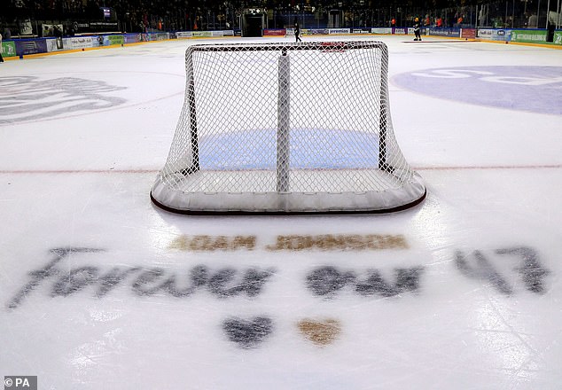 The club has retired his No. 47 jersey and painted a lasting message to Johnson on the ice