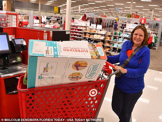 Anna Cowan was first in line and the first to pay at the Viera Super Target