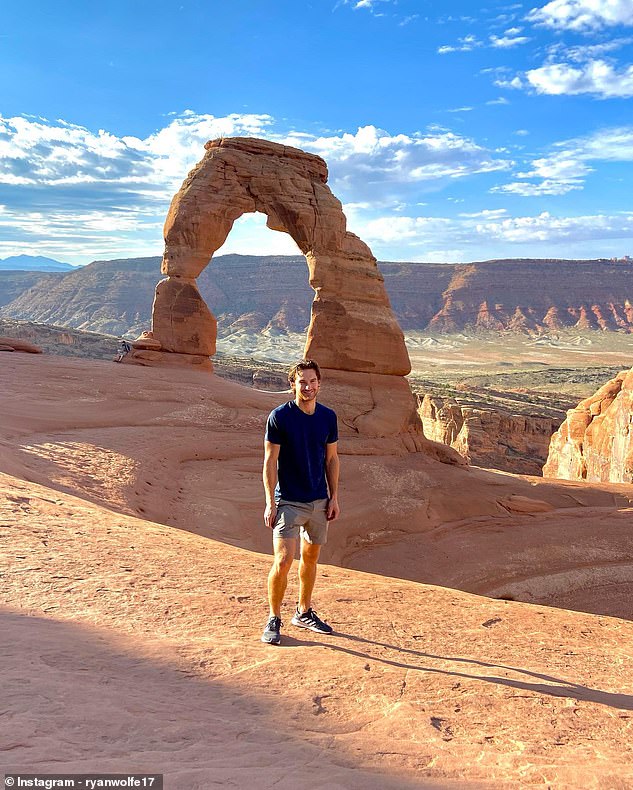 Wolfe also included a few solo photos of Johnson, including one of him at the Grand Canyon