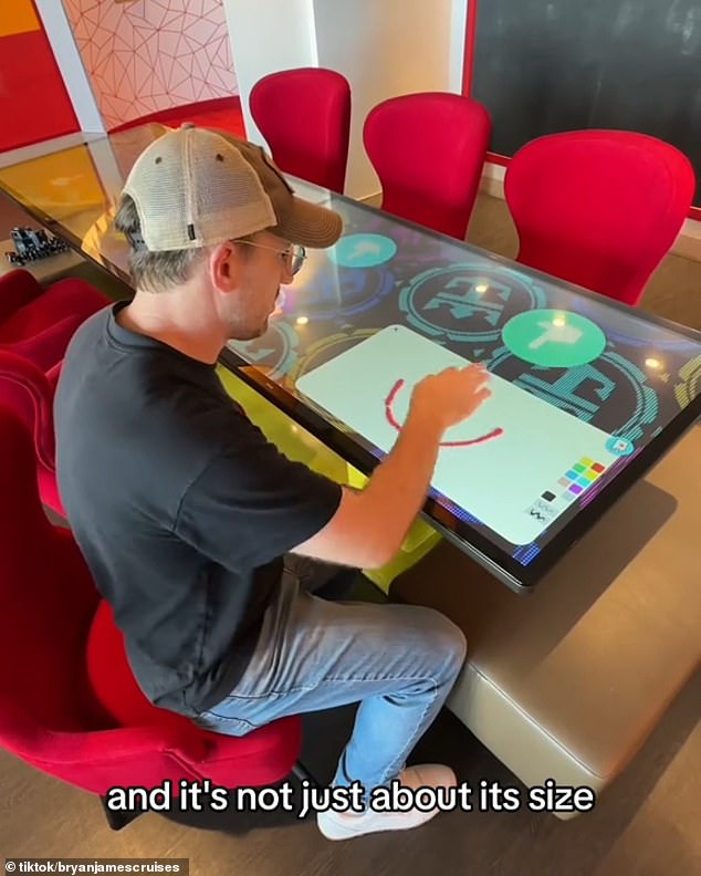 The dining table also doubles as a touchscreen, offering even more games and activities