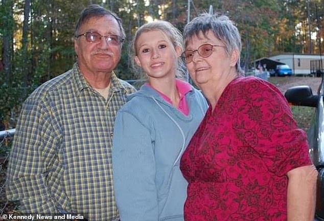 Charles Sarno's (left) granddaughter Anisa Kistler (center), 28, used social media to find 'gramps, who has been widowed since 2011 after the death of her grandmother (right), a new wife