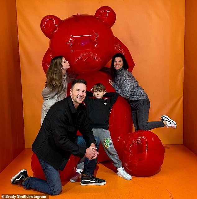 Museum: The author of Louie and Bear posted a frame-worthy photo of a group tackling a plastic red bear at the Balloon Museum