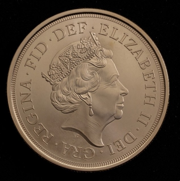 The brilliant, uncirculated 2019 five sovereign piece will sell at auction for £2,000 to £3,000