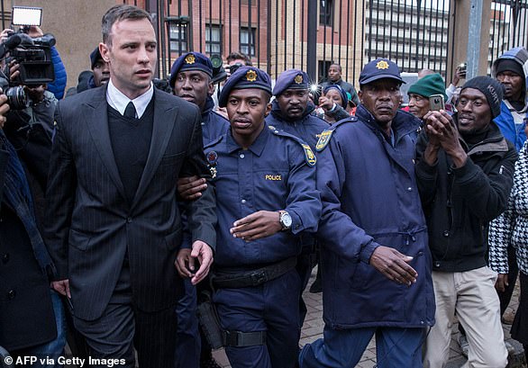 Pistorius leaves the Supreme Court in Pretoria, South Africa, in 2016