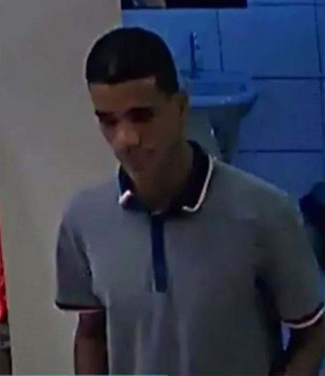 São Paulo authorities have identified the man (pictured) who allegedly tried to sexually assault a mattress store employee on Saturday