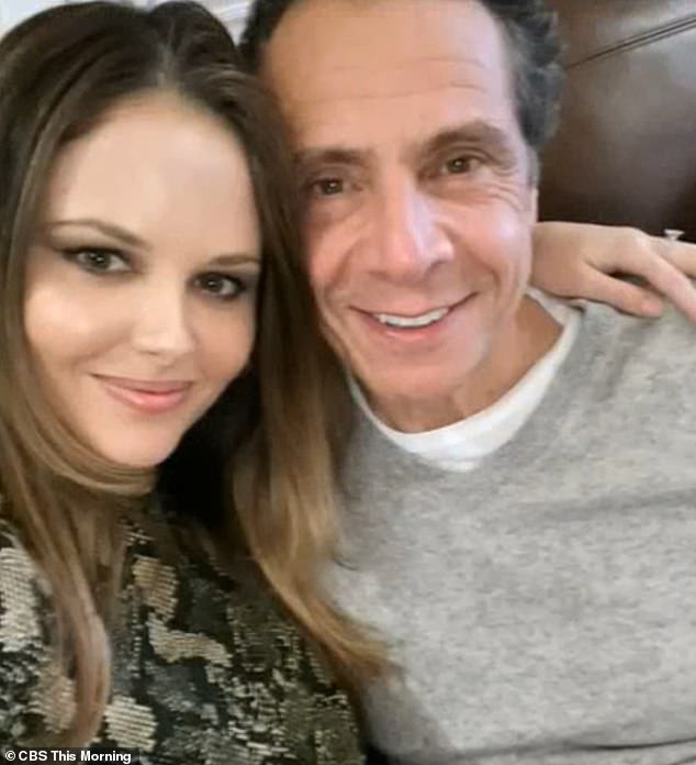 On New Year's Eve 2019, Commisso claimed Cuomo grabbed her buttocks before they took this selfie.  He says it's not true that she was turned on by the photo and 