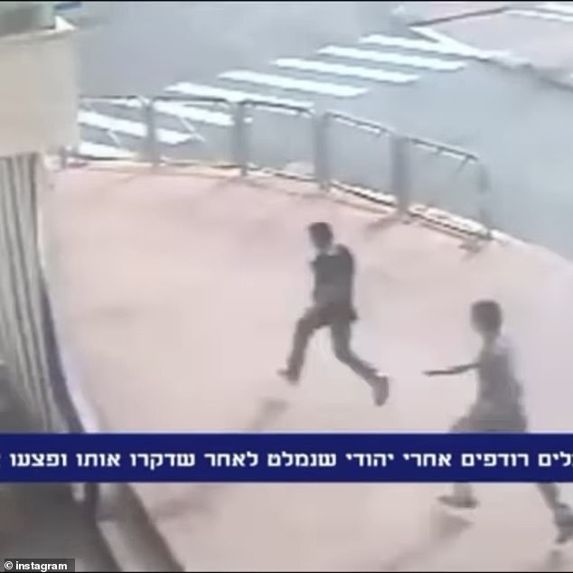 Photos from the footage of Ahmed and Hassan's rampage show the boys running