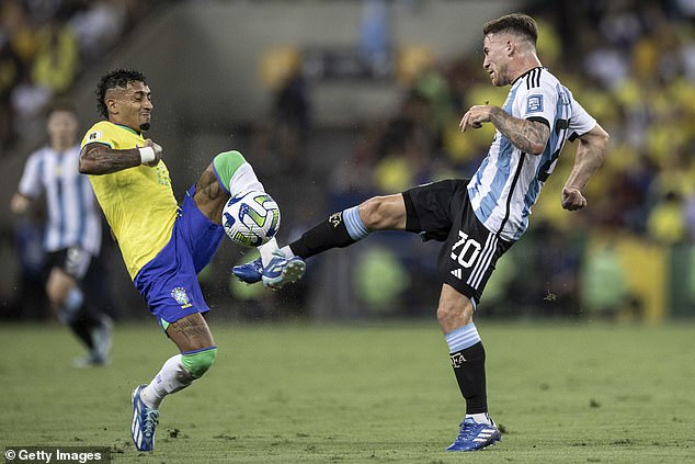 Mac Allister was part of the Argentina team that defeated Brazil in a fiery World Cup qualifier