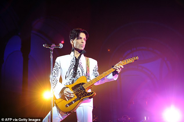 Prince performs at the Grand Palais in Paris on October 11, 2009