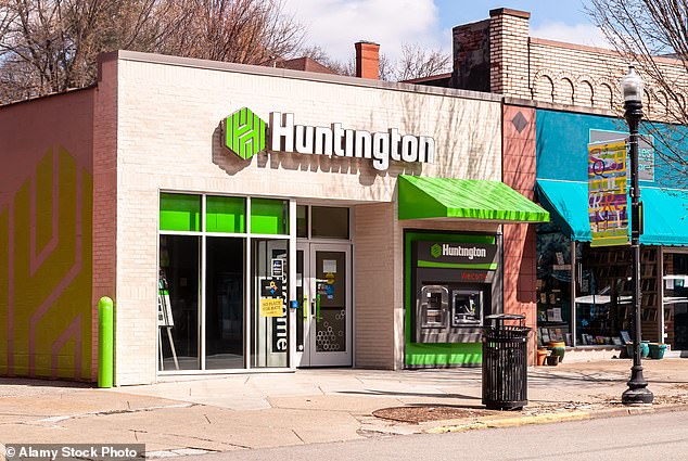 In October, Huntington filed to close 26 locations in the Midwest.  Pictured is a branch in Pittsburgh, Pennsylvania