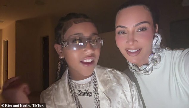 Remember when: A day earlier, Kim and her daughter North West called Thanksgiving on TikTok by lip-syncing to an unforgettable Kanye West song about the holiday