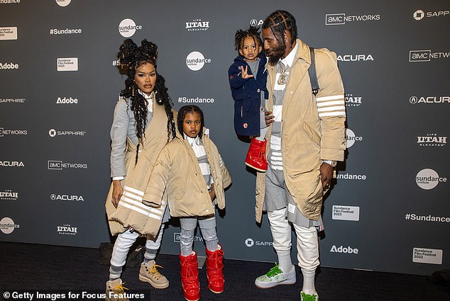 Family affair: The 'Wake Up Love' hitmaker – who shares two daughters, Iman 'Junie' Tayla, 7, and Rue Rose, 3, with the NBA star – called the situation 'heartbreaking';  seen in January