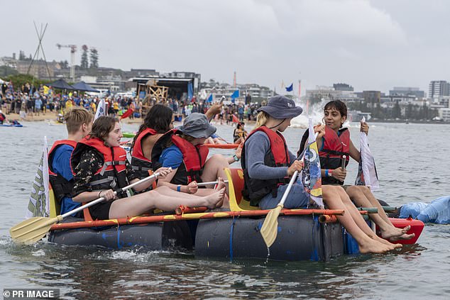 The Rising Tide protest involved activists taking to the water in kayaks and sailboats