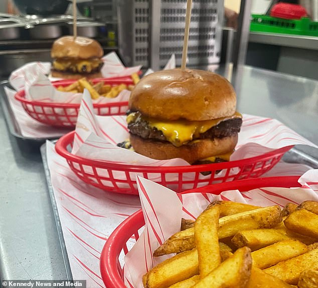 The owner recently named the weekly burger specials 'The Dustin' and 'The Michael' after two people allegedly targeted his business online (general image of burgers)