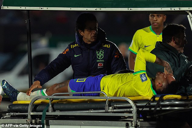 Neymar left the field in tears after suffering a cruciate ligament injury while on international duty with Brazil