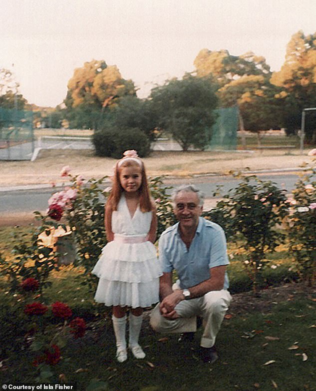 Isla with her father in 1983