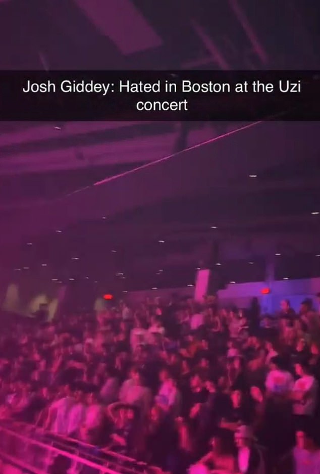 Some attendees were heard shouting: 'F*** Josh Giddey during the American rapper's show