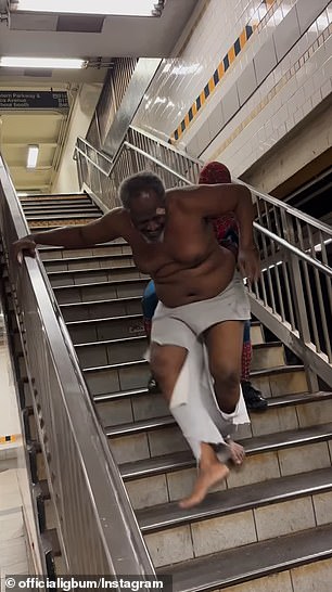 Dontarius was defeated by the King Spider-man and was pushed down the stairs as he ran away