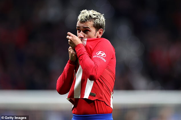 Griezmann has scored eight goals in 12 games so far this season as his side sit fourth in La Liga